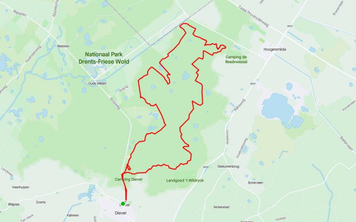 MTB route Diever – Hoogersmilde