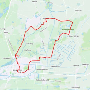 fietsen ten Noordoosten van Hoogeveen