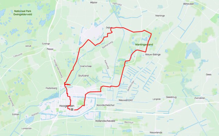 Fietsen ten Noordoosten van Hoogeveen