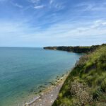 zicht op Omaha Beach
